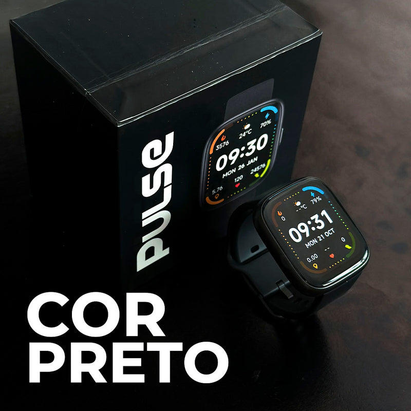 Relógio Smartwatch PULSE ORIGINAL com Alexa, Monitoramento de Saúde Avançado e Resistência à Água 3ATM