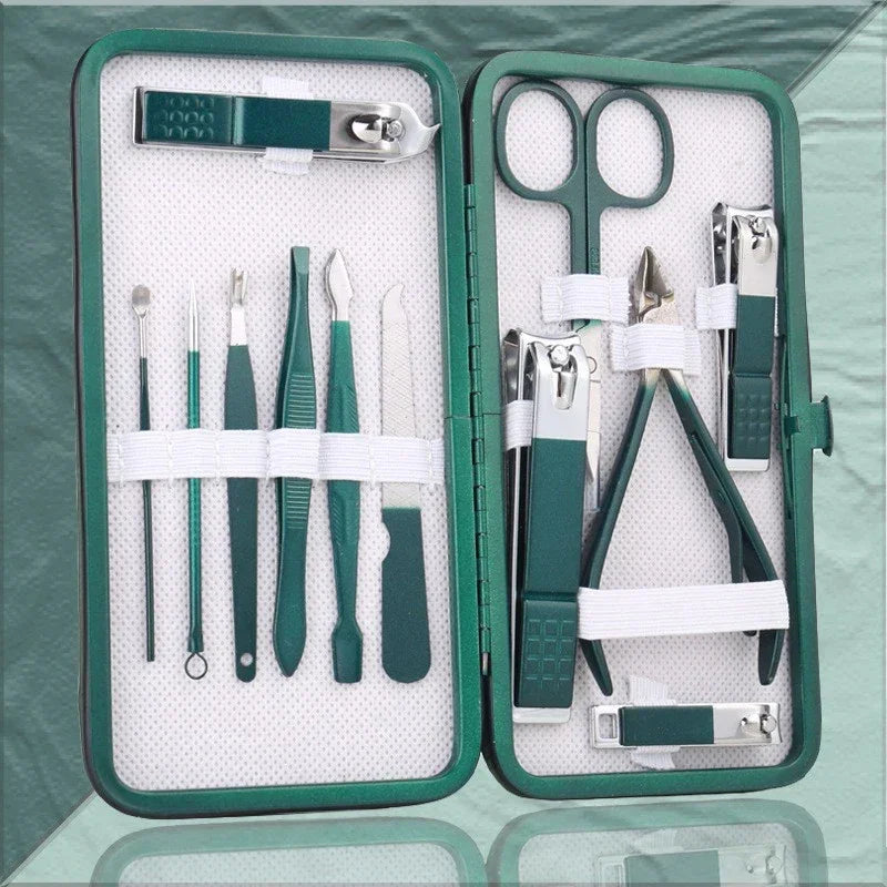 Kit 18Pcs Aço Inoxidável , Manicure Pedicure Conjunto De Ferramentas De Unhas Com Estojo De Viagem - JV Ofertas Online