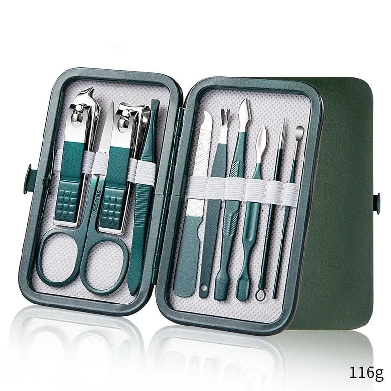 Kit 18Pcs Aço Inoxidável , Manicure Pedicure Conjunto De Ferramentas De Unhas Com Estojo De Viagem - JV Ofertas Online