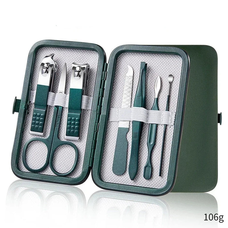 Kit 18Pcs Aço Inoxidável , Manicure Pedicure Conjunto De Ferramentas De Unhas Com Estojo De Viagem - JV Ofertas Online