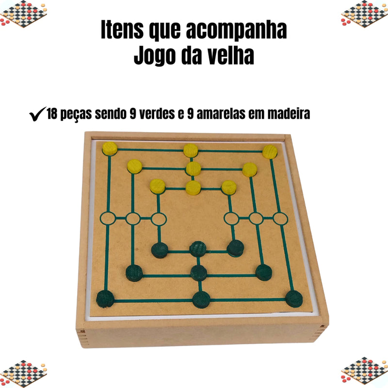 Jogo de Mesa 5 em 1: Desafie sua mente e divirta-se em família!